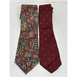 Hathaway, Men's Vintage Silk‎ Ties, Lot Of 2, Made In USA, Multicolor/Pattern
